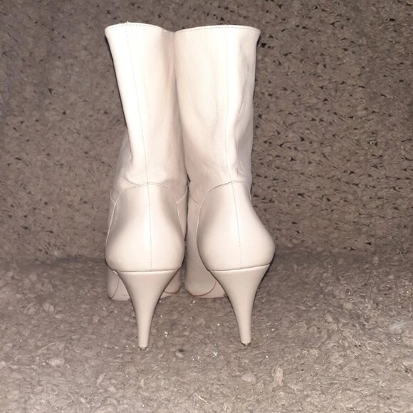 BLACK SUEDE STUDIO-Audrey Ankle Bootie-Quartz Cream Leather Revolve-SZ 7.5-NWOB - Picture 5 of 7